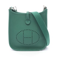 【二手】愛馬仕 HERMES Evelyne TPM Vert Vertigo 皮革肩背包 Evelyne Amazon TPM Vert Vertigo 女士二手 A
