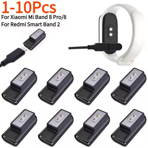USB Type-C Charger Adapter for Xiaomi Mi Band 8 Pro Bracelet for Redmi Smart Band 2 Watch 4 3 Magnet