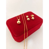 ♞,♘10K Gold plated 2in1 Sets Necklace+Earrings Non Tarnishing and Hypoallergenic. Long lasting.