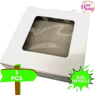 Plain Talam Box Window 11X11X2.5 (Normal) 3Pcs 11X11X2.5 Kotak Kuih Talam | Kotak Kuih Lapis | Kotak