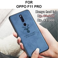 Deer case Oppo F11 Pro softcase casing back cover levis Canvas leather tpu jeans