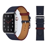 สายนาฬิกา Apple หนังสี Starlight สำหรับ Apple Watch Ultra 2 Series 9 8 7 6 SE 5 4 3 2 1สำหรับ Iwatch 49มม. 45มม. 41มม. 42มม. 44มม. 40มม. สายสุดหรู
