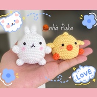 Móc khóa Molang Piu Piu móc khoá đôi bằng len