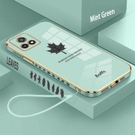 Casing Vivo V1901A V1901T V1901 V2057A V2054A electroplated soft shell Maple leaves shockproof mobil