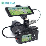 BFOLLOW แท็บเล็ตโทรได้แอนดรอยด์สำหรับกล้อง,หัวแปลงสัญญาณ HDMI กล้องบันทึกภาพสำหรับ Vlog การ์ดบันทึกวิดีโอ DSLR ของแท้