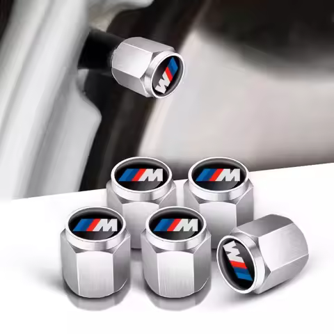 5Pcs Metal Car Wheel Tire Air Valve Caps Stem Covers For BMW M Performance E36 E39 E46 E60 E90 X2 X1