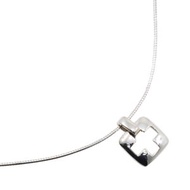 二手蒂芬妮（Tiffany & Co.）穿孔十字架項鍊/頸鍊，純銀（925），約6.5克。女士款。