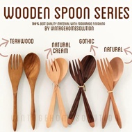Dq1G Wooden Spoon and Fork Per Pair, Wooden Spoon Oz1G