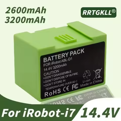 14.4V 2600mAh/3200mAh Battery Replacement for iRobot Roomba e and i Series i7+ e5 7150 7550 i3 3150 