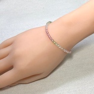 快速出貨 優選~清透冰淇淋色系天然彩色碧璽手鍊