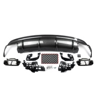Rear Bumper Diffuser with Exhaust Tailpipes for Mercedes Benz W117 C117 CLA45 CLA200 CLA250 Rear Lip