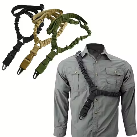 Tactical Gun Sling Military Shooting Adjustable 3 Point Bungee Airsoft Rifle Strapping Belt Hunting 