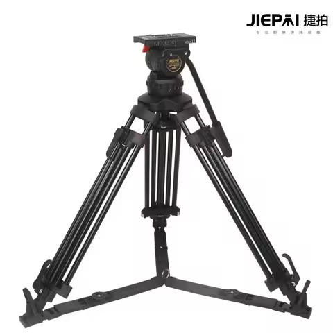 Jiepai V12T 70" 12kg Professional Carbon Video Camera Tripod with Fluid Geared Head 100mm Bowl for E