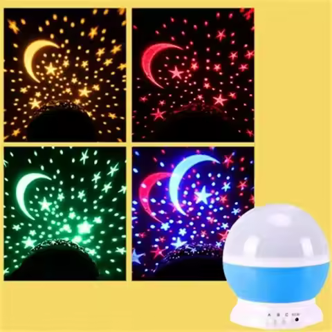 LED Starry Night Light Auto Rotating Pattern 500mAH Lithium Battery Starry Night Projection Light fo