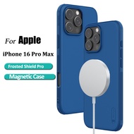 Nillkin Ốp cứng bằng nhựa PC mờ Magsafe cho Apple iPhone 16 Pro Max 16Pro Vỏ lưng nhựa PC cứng chống