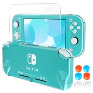 เคสป้องกัน PC ใสเข้ากันได้กับ Nintendo Switch Lite นินเทนโดมาพร้อมกับฟิล์มนิรภัยและ6คีย์แคป