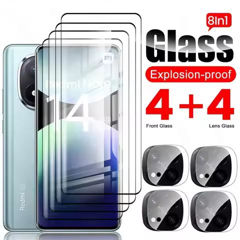 Redmy Note14Pro+ 5G Glass 8In1 9D Tempered Glass Curved Screen Protector For Redmi Note14 Pro 4G Not