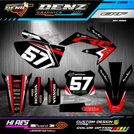 DECAL STICKER CRF 250 FULL CUSTOME NO NAME STICKER CRF 250 MD003