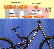 Stiker Santa Cruz V10 Frame Sticker Decal Sepeda Downhill Mountain Bike Dh Mtb Bisa Custom