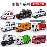 Children Toy Car Inertial Drop-Resistant Can Open Door Police Car Ambulance Model Boy School Bus Car