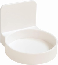 Adhesive Plastic Round Floating Shelf Stick on Wall Mounted Cup Holder Shower Organizer Caddy Bottle