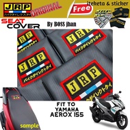YAMAHA AEROX 155 JRP SEAT COVER DRY CARBON Finished Embroided Logo