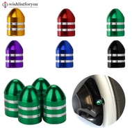 Wishlistforyou 4Pcs Universal US Aluminum Auto Car Tyre Valve Caps Motorcycle Bicycle Wheel Tire H6T