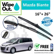 [PREMIUM] Mazda BIANTE WipeOut HYBRID NANODRY SILICONE Wiper Blade (Front Set)