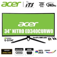 Acer 34" Nitro ED340CURW0 / ED343CURX 240Hz / ED340CURX 200Hz / UWQHD 1ms Gaming Curved Monitor