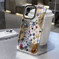 Cute and fun Colorful Moon and Sun Ar phone case for iPhone 17 16 15 14 Pro Max/Plus 13 12 11 XR 6 /
