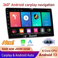 [4G + 32G 8Core Apple Carplay Android Auto] 9/10.1นิ้ว2din รถวิทยุเครื่องเล่น Android บลูทูธ WIFI นำ