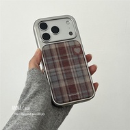 Retro Plaid Phone Case Anti-Fall for iPhone 17 Promax 16 Promax 15 Promax 11 12 13 14plus 15plus 16e