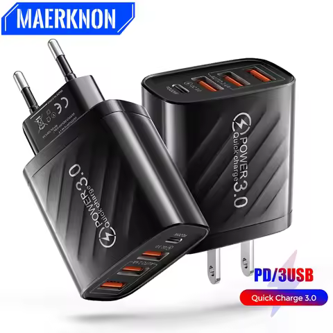 USB C Fast Charger 48W Quick Charge for iPhone 13 Xiaomi 12 Samsung Huawei CellPhone Wall Charger US