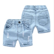 1-8Yrs Summer Baby Boys Denim Shorts Children Kids Light Washed Jeans Casual Kids Boy Cowboy Clothes