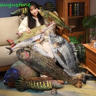 AUGUSTINE Simulation Fish Plush Pillow, Perch Grouper Cartoon Fish Plush Toy, Funny PP Cotton Soft S