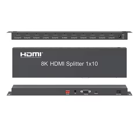 8K HDMI Splitter 1x10 8K 1 In 10 Out Hdmi Splitter 1x10 With IR EDID