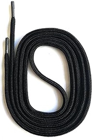 3 Pairs of Round Shoelaces, Black, 90 cm, Diameter 5 mm, Safety Laces for Work Shoes, Hiking Shoes -