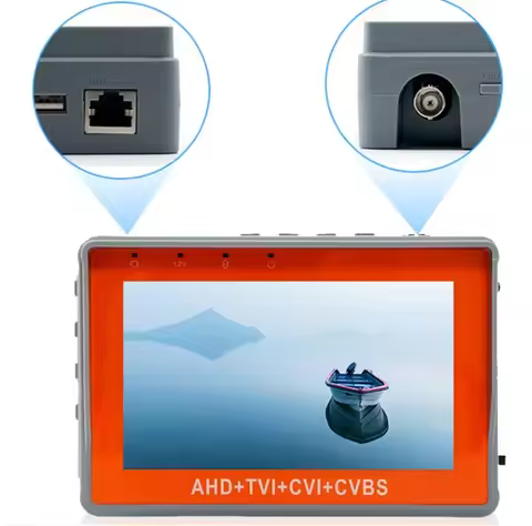 CCTV Tester Monitor 4.3Inch Monitor AHD 8MP Analog Camera Testing PTZ UTP Cable Tester RS-485 PTZ Co