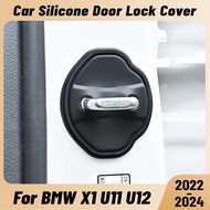 For BMW X1 U11 U12 2022-2024 Car Door Shock Absorber Door Lock Protector Silicone Auto Door Lock Lat