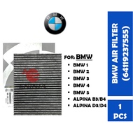 【READY STOCK】BMW Aircond Cabin Filter For BMW 1/ 2/ 3/ 4/ 5/ Alpina B3 B4/ Alpina D3 D4 (64119237555