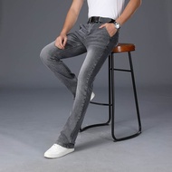 Jeans Men Men's Flared Jeans Boot Cut Leg Flared Denim Jeans Stretch Jeans