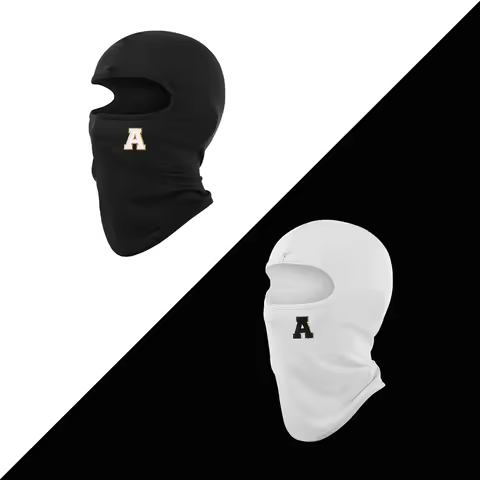 1PC/2PCS Breathable Black Balaclava Face Ski Mask 26 A-Z Letter Men for Bicycle, Motorcycling, Hikin