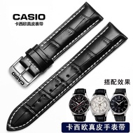 CASIO Casio leather watch belt original suitable for MTP1375 1183 1303 1370 1384 male 22