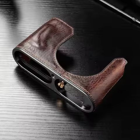 Genuine Leather Camera Case Half Body Handmade Bag For Leica Q3