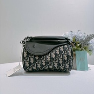 TW4955	Dior 迪奧迷你經典花紋兩用包包 Roller Mini Bag Oblique Canvas Blue