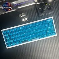 Snow Mountain Blue Transparent Shine-Through Keycaps, RGB Light Transmitting, Compatible with MAD68 