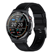 全城熱賣 - E88智慧手錶無線充體溫心電圖血壓血氧心率健康監測計步手環（黑皮）