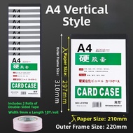 Transparent Plastic Hard Card Holder for Star Album Small Cards B8 File Protection Envelope Postcard