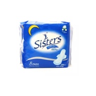 Sisters Sanitary Napkin Perforated Cottony Overnight 4's