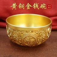 Brass Bowl Money Bowl Brass Embossed Dragon Phoenix Bowl Copper Baifu Bowl Cornucopia Money Ornament